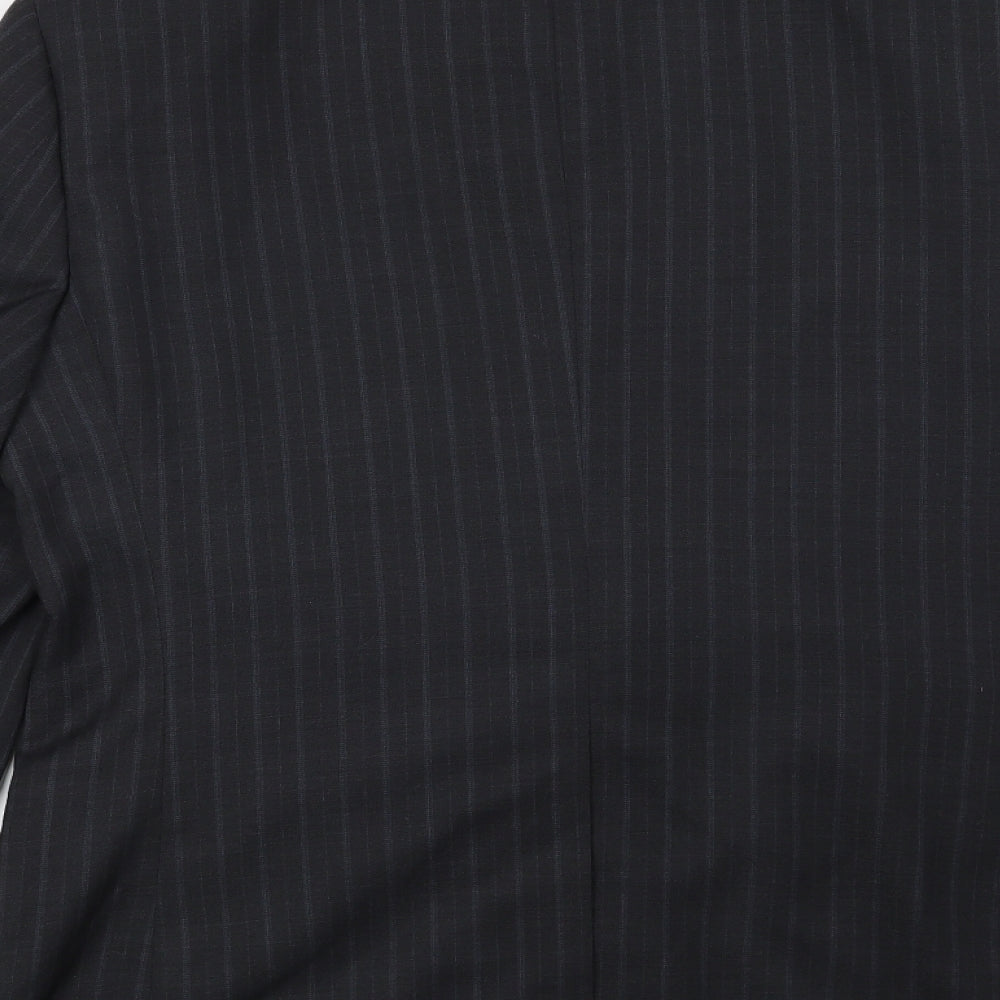 George Mens Blue Striped Jacket Suit Jacket Size 40