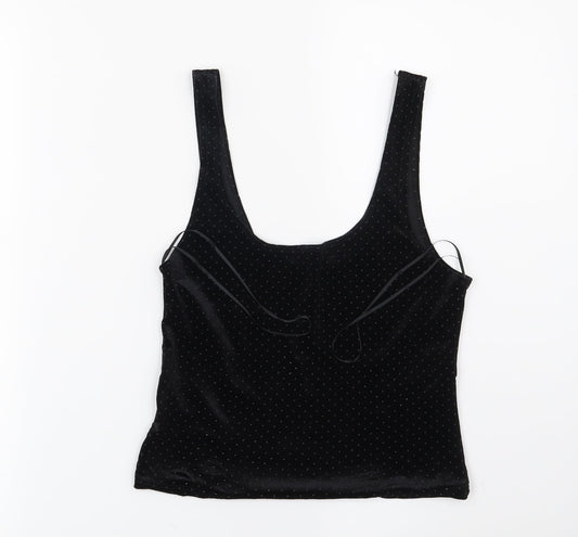 Womens UK Size 8 Miss Selfridge Black Cropped Blouse