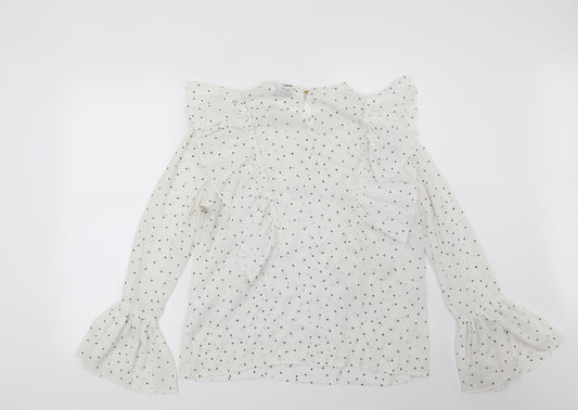 Womens UK Size L VERO MODA White Basic Blouse