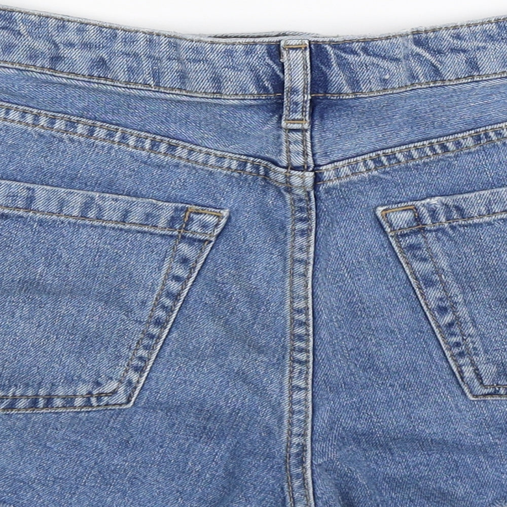 Topshop Womens Blue Denim Hot Pants Shorts Size 8