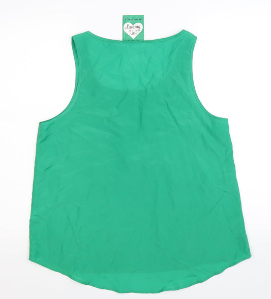 Womens UK Size 16 Atmosphere Green Basic T-Shirt