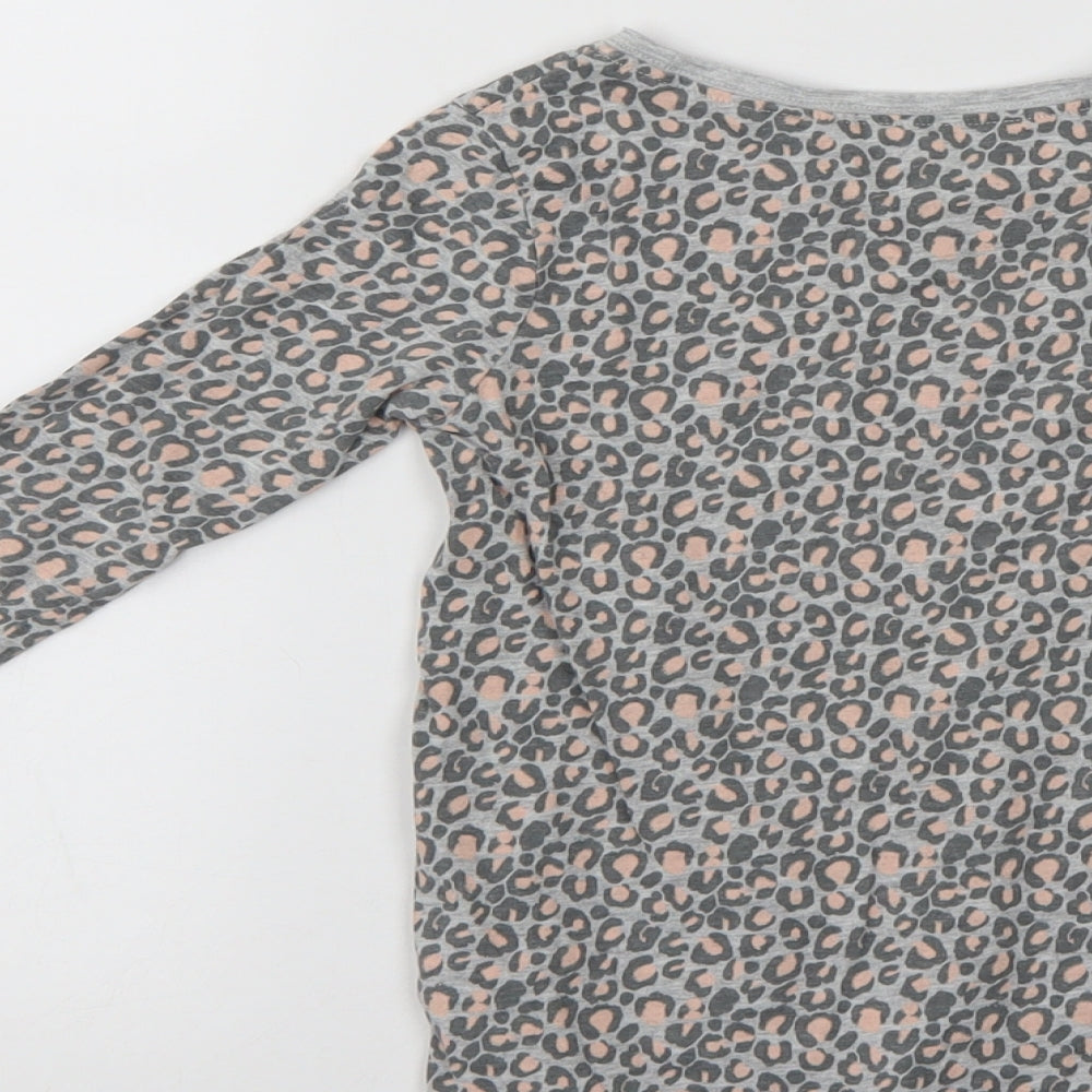 NEXT Girls Multicoloured Animal Print Basic T-Shirt Size 5 Years