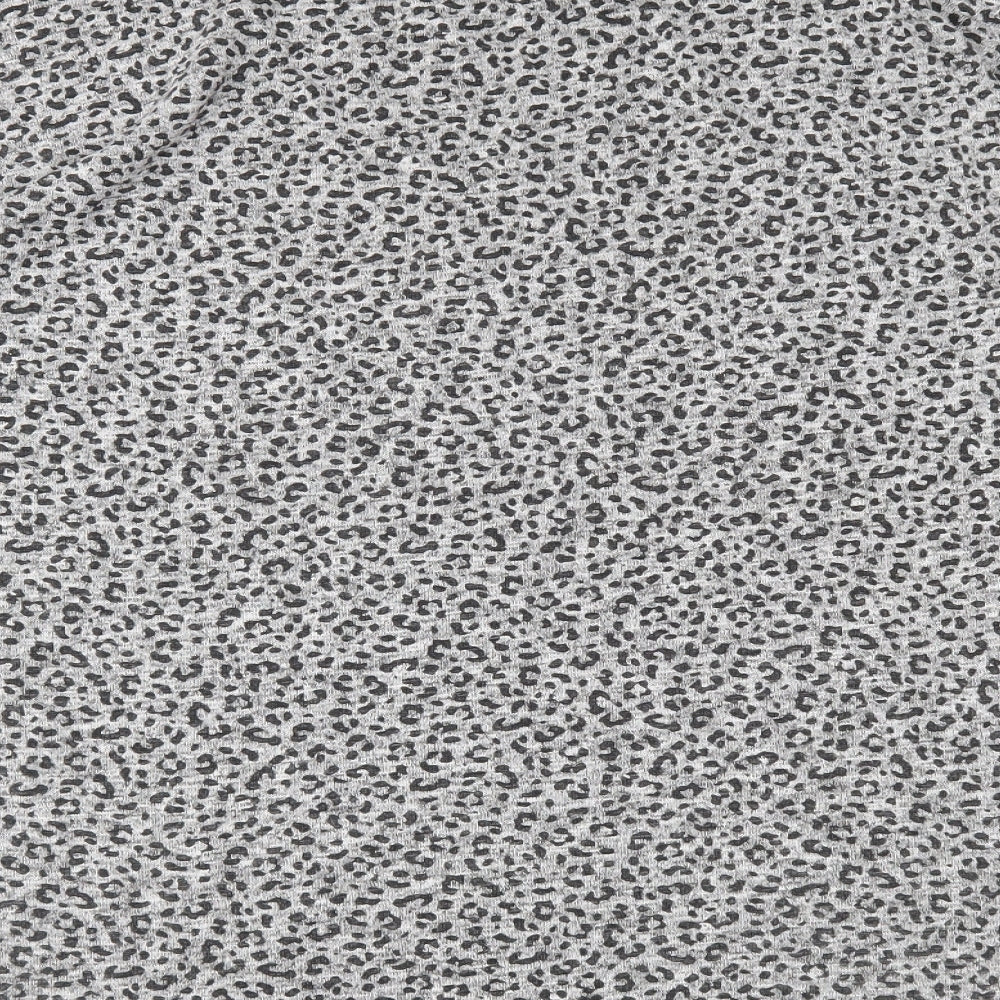 Bonmarché Womens Grey Animal Print Tunic T-Shirt Size 14