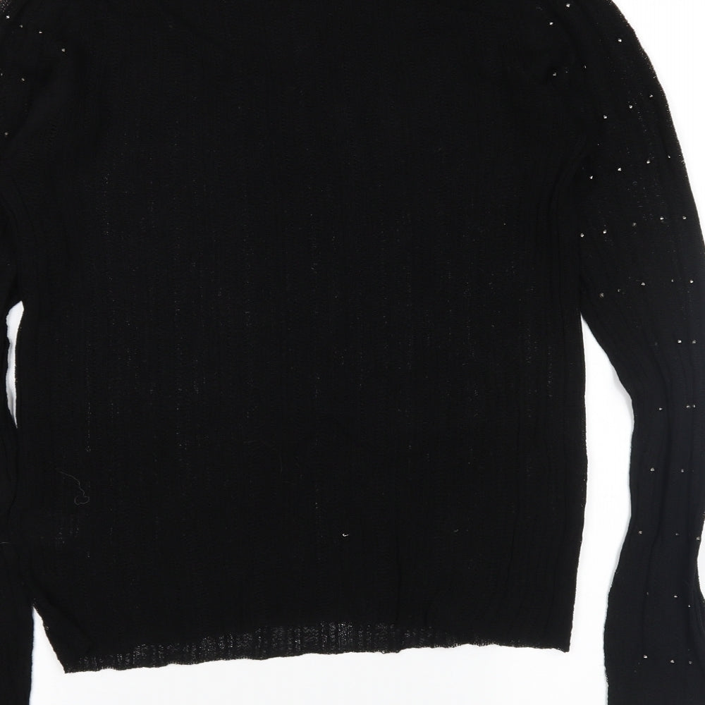 Womens UK Size 14 NEXT Black Basic Blouse