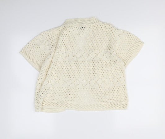 CHIC Womens Ivory Cardigan Jumper Size XL