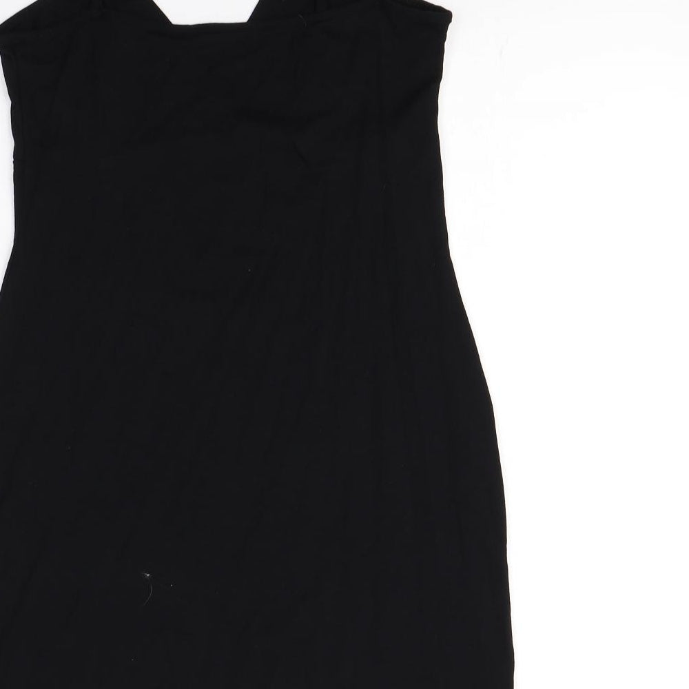 Womens UK Size 12 Preworn Black Basic T-Shirt