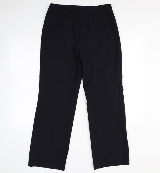 M&S Womens Blue Dress Pants Trousers Size 12 L28 in