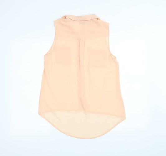 Womens UK Size 8 New Look Pink Basic Blouse