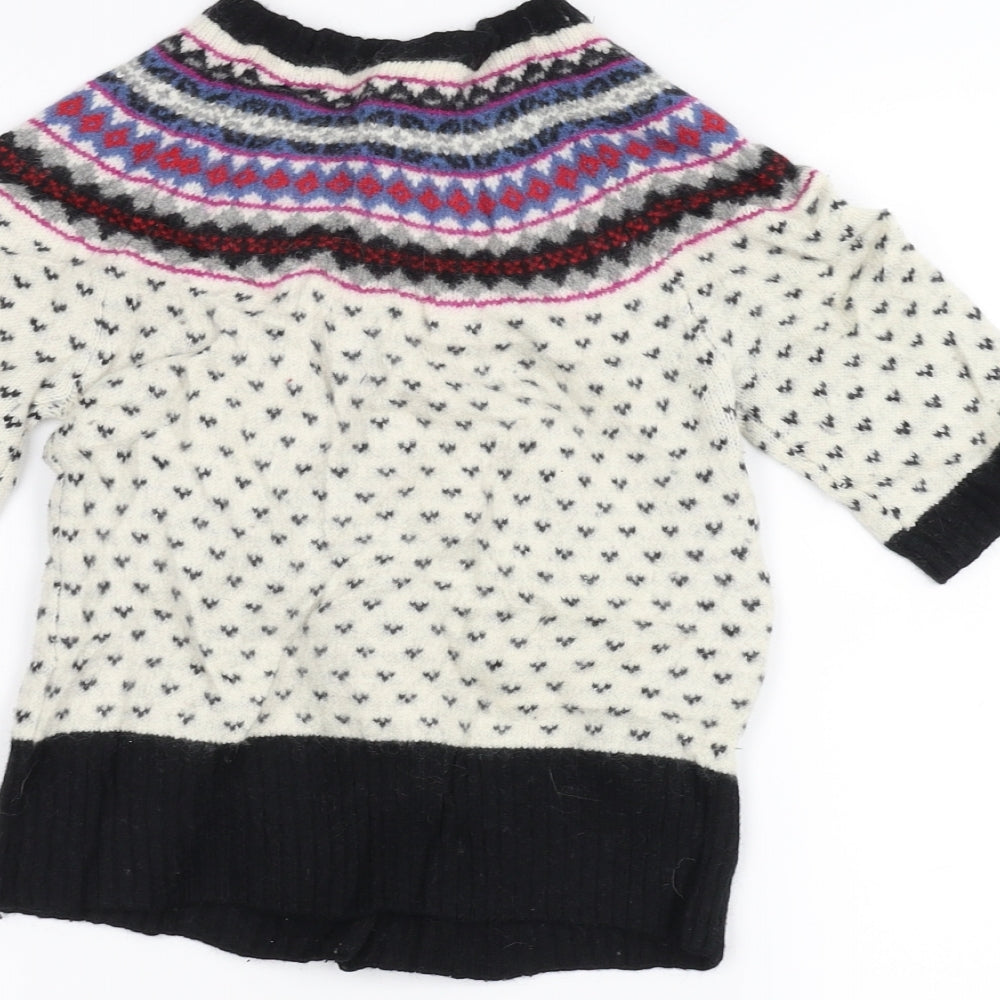 New Look Womens White Cardigan Jumper Size 8