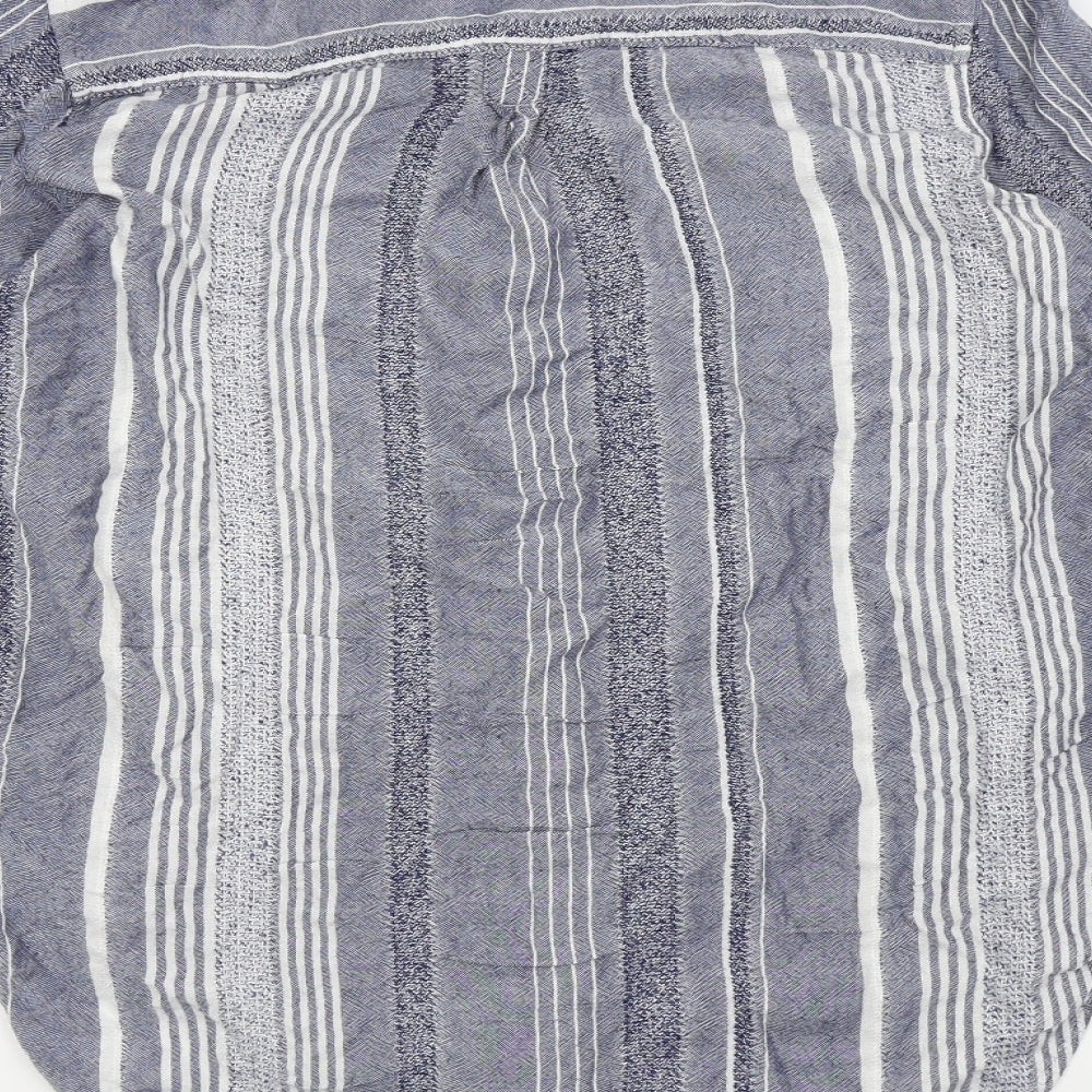 Womens UK Size 12 George Blue Basic Button-Up