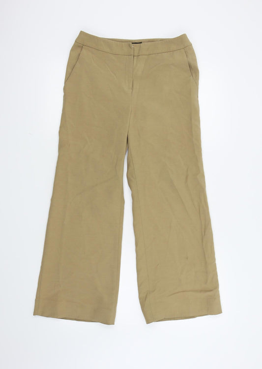 Womens UK Size 10 Papaya Regular Fit Beige Trousers