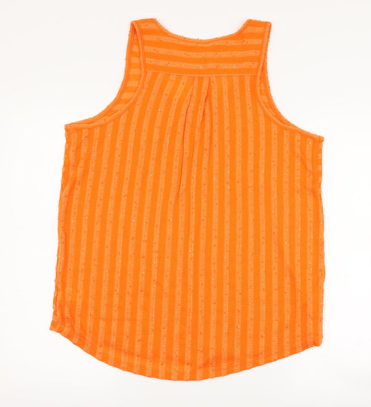 Womens UK Size 16 NEXT Orange Basic Tank