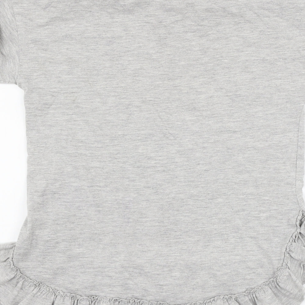 Matalan Girls Grey Basic T-Shirt Size 9 Years - whatever
