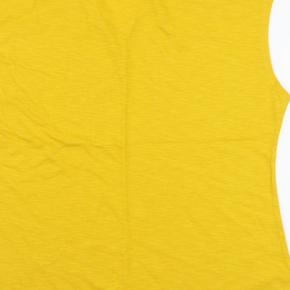 Womens UK Size 16 Dorothy Perkins Yellow Basic T-Shirt