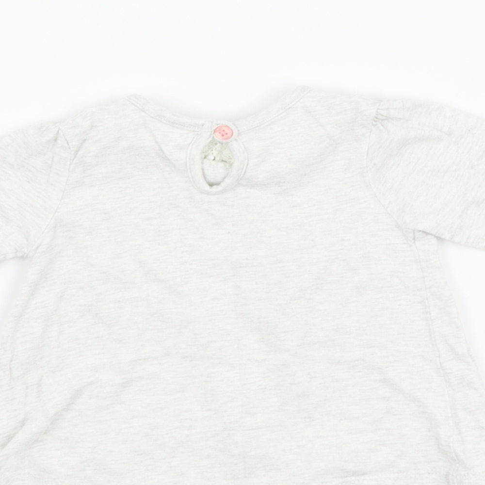 George Girls Grey Basic T-Shirt Size Newborn - Disney Winnie the Pooh