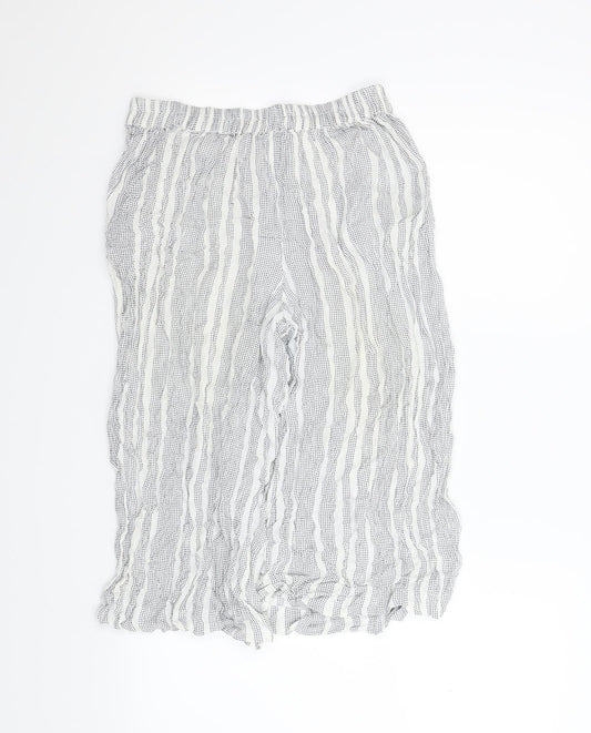 Atmosphere Womens White Striped Bloomer Trousers Size 10