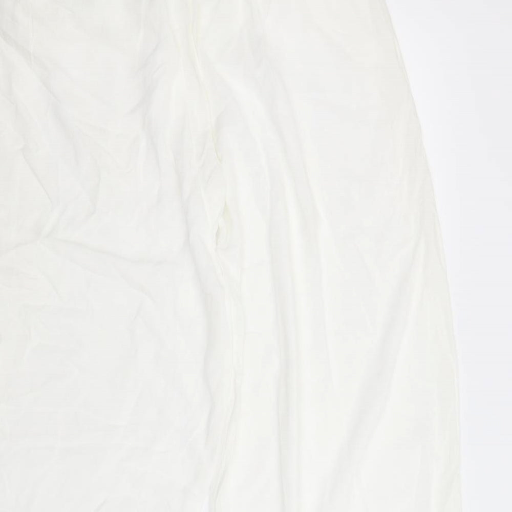 Womens UK Size S Preworn Regular Fit Bloomer White Trousers