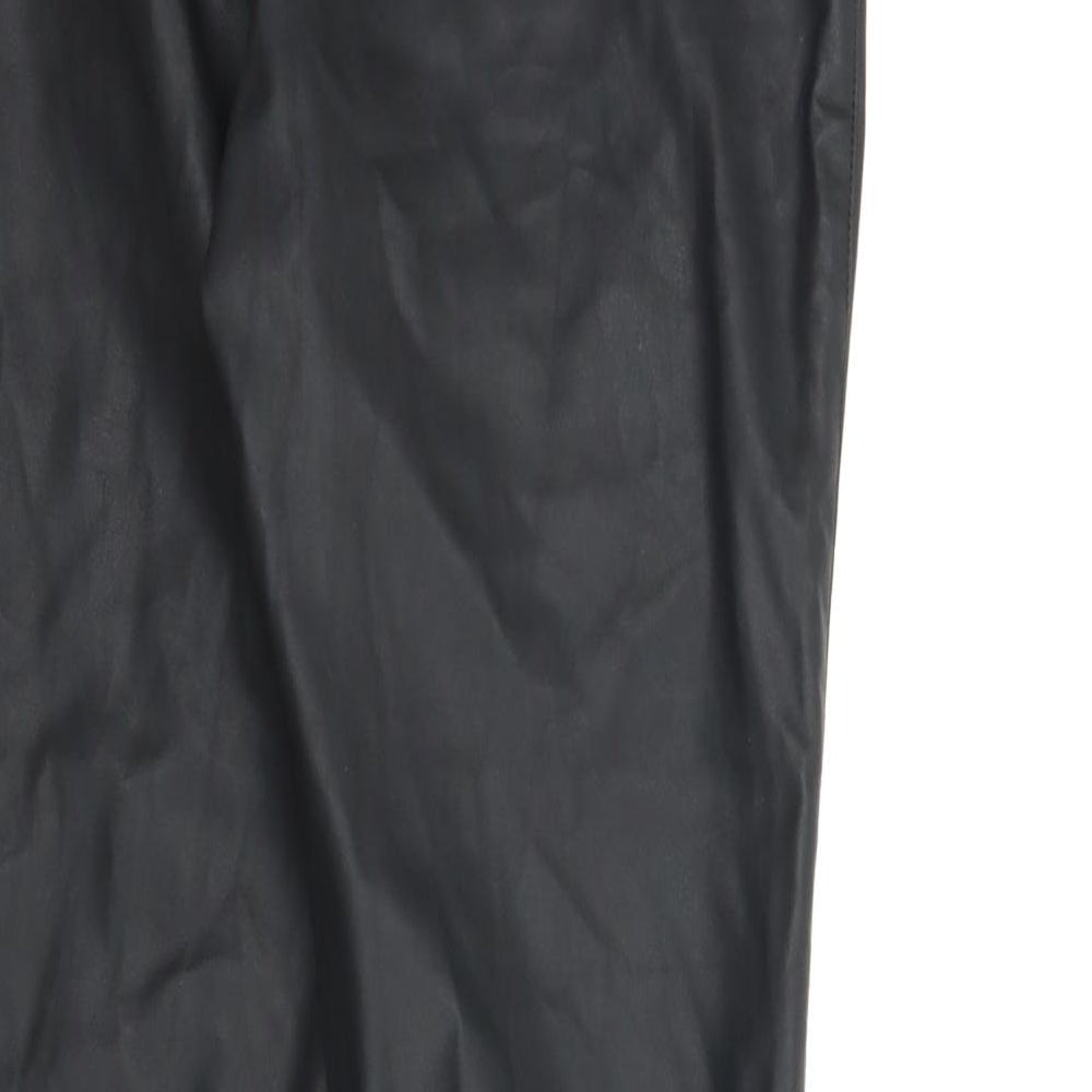 Womens UK Size 12 Preworn Regular Fit Carrot Black Trousers