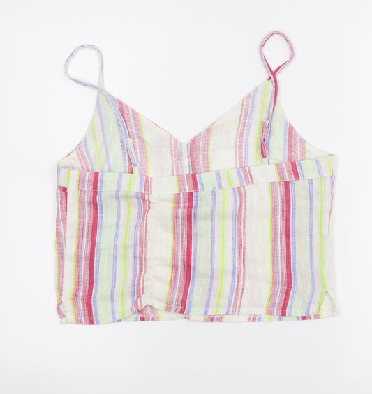 Primark Womens Multicoloured Striped Camisole Blouse Size 10