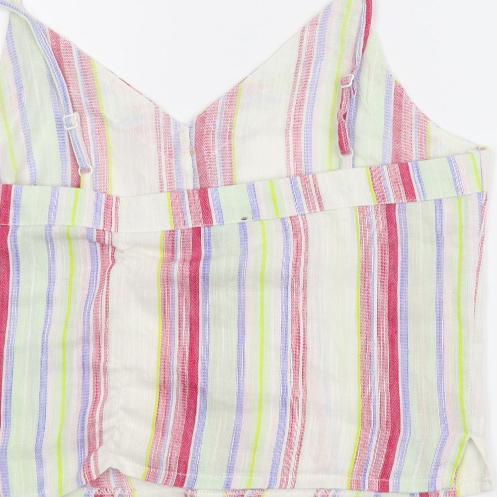 Primark Womens Multicoloured Striped Camisole Blouse Size 10