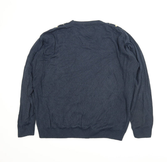 BHS Mens Blue Pullover Jumper Size M