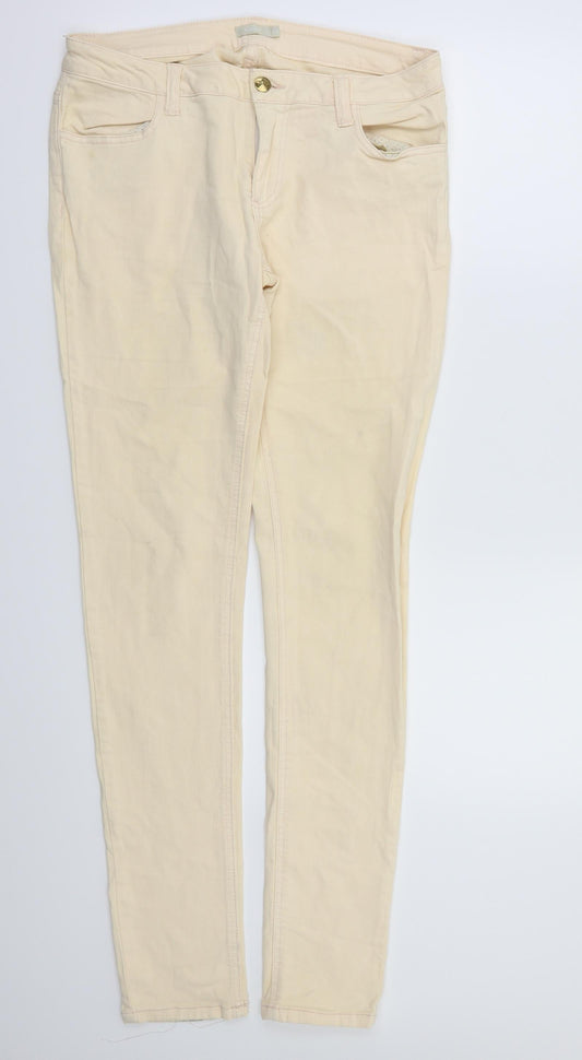 Womens UK Size 30 b.young Regular Fit Skinny Ivory Jeans
