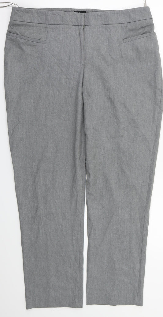 Womens UK Size 14 ASOS Regular Fit Grey Trousers