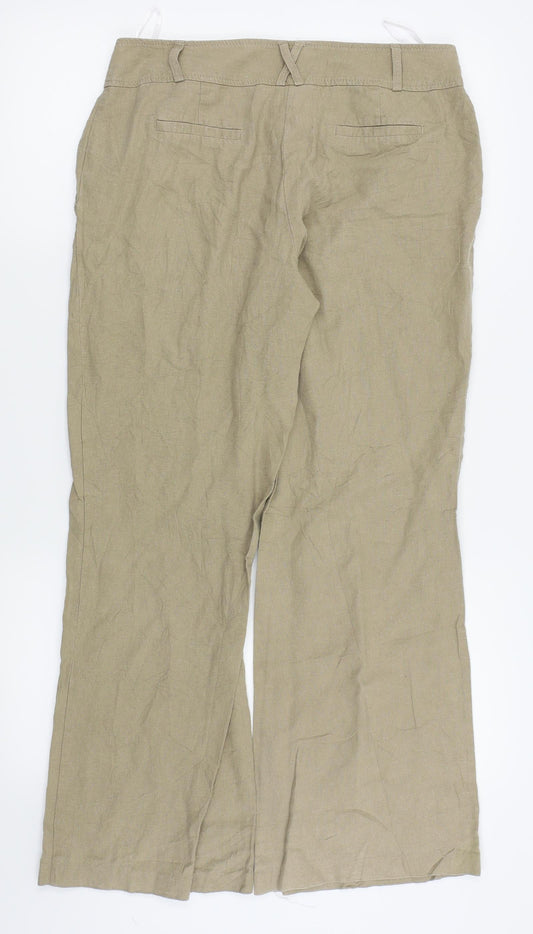 New Look Womens Beige Trousers Size 12 L27 in