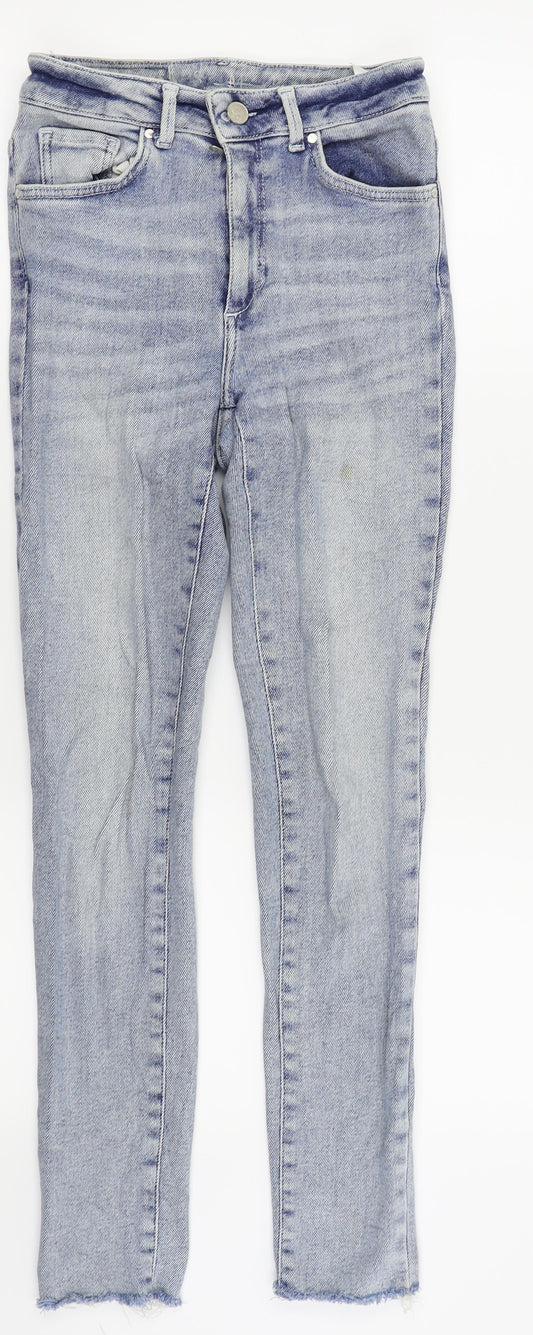 Womens UK Size S Never Denim Regular Fit Skinny Blue Jeans