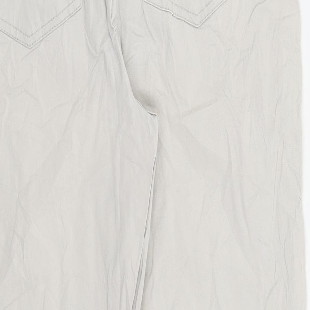 Womens UK Size 10 Canda Regular Fit Capri Grey Trousers
