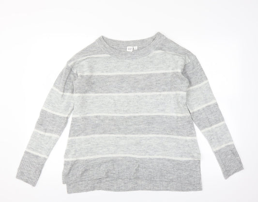 Gap Womens Grey Striped Pullover Jumper Size M