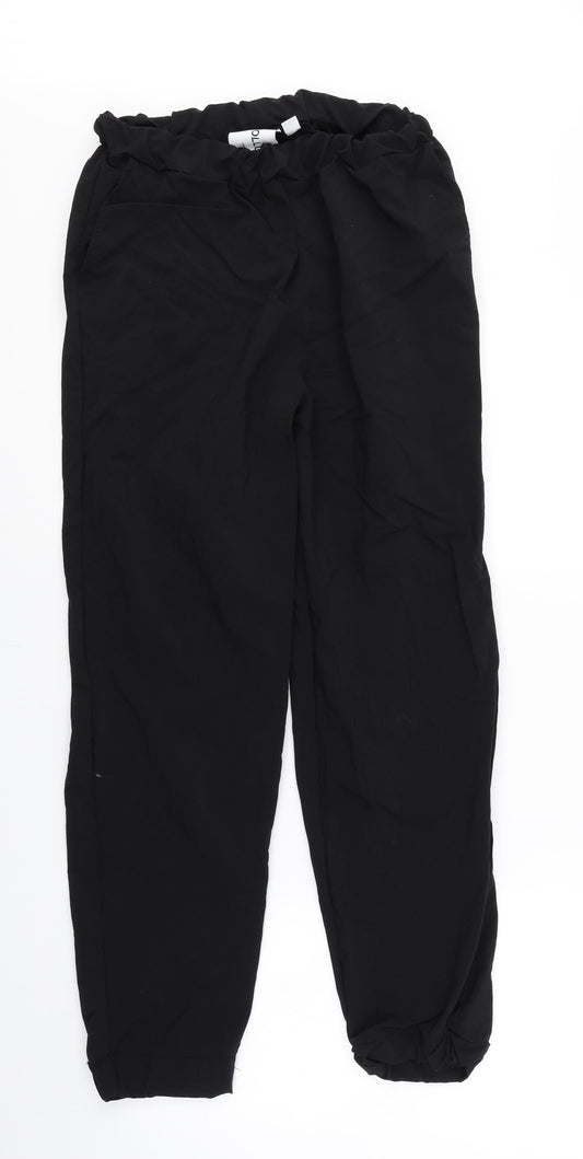 Womens UK Size 10 COLLUSION Regular Fit Black Trousers