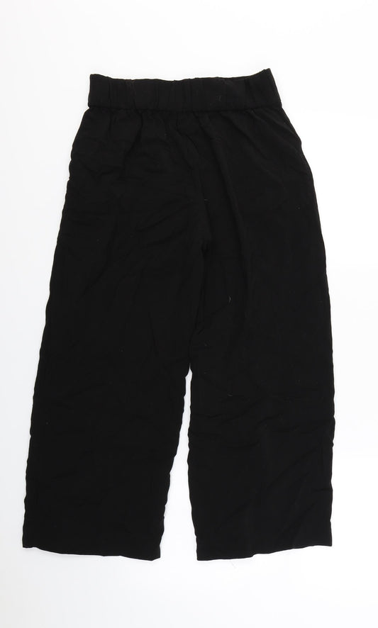 Womens UK Size S Zara Regular Fit Bloomer Black Trousers