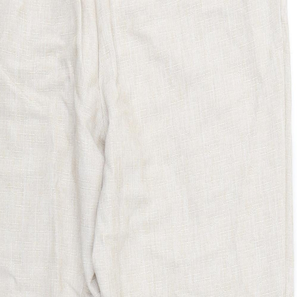 Womens UK Size 16 Marks and Spencer Regular Fit Beige Trousers