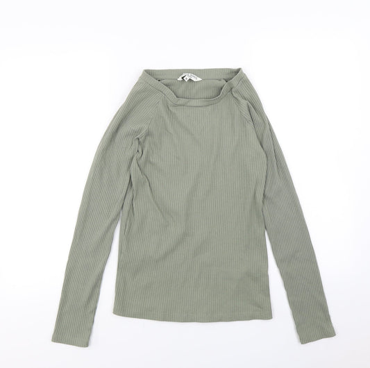 Brave Soul Womens Green Knit Pullover Jumper Size M