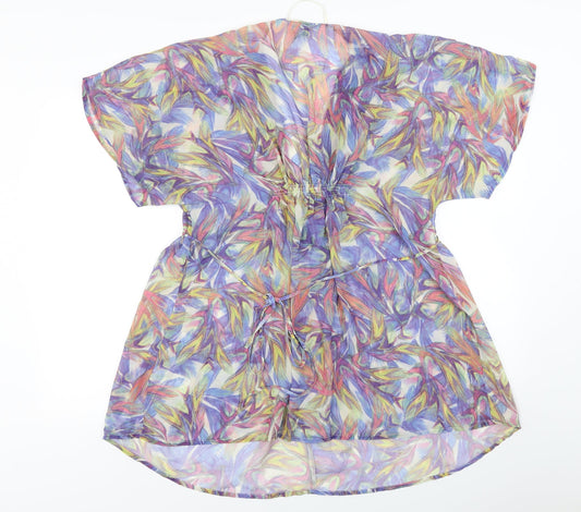 Divided by H&M Womens Multicoloured Floral Chiffon Basic Blouse Size 10 - Kaftan