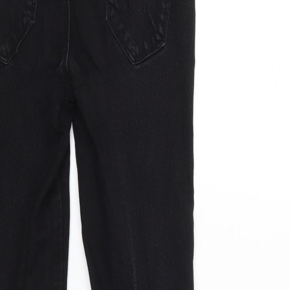 Denim & Co. Womens Black Denim Jegging Jeans Size 8 L26 in