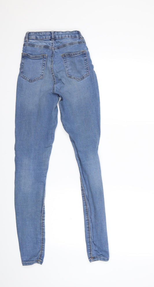 Denim & Co. Womens Blue Denim Skinny Jeans Size 6 L29 in