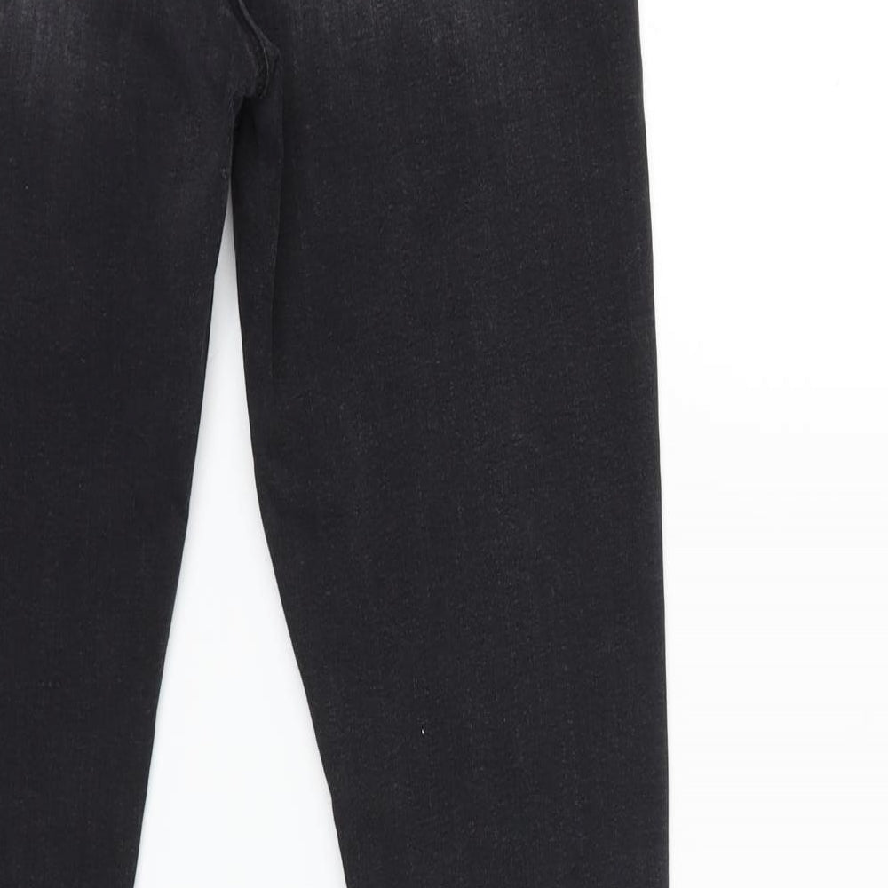 Denim & Co. Womens Black Denim Skinny Jeans Size 10 L28 in