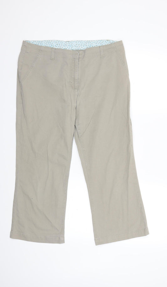 Papaya Womens Grey Trousers Size 14 L23 in