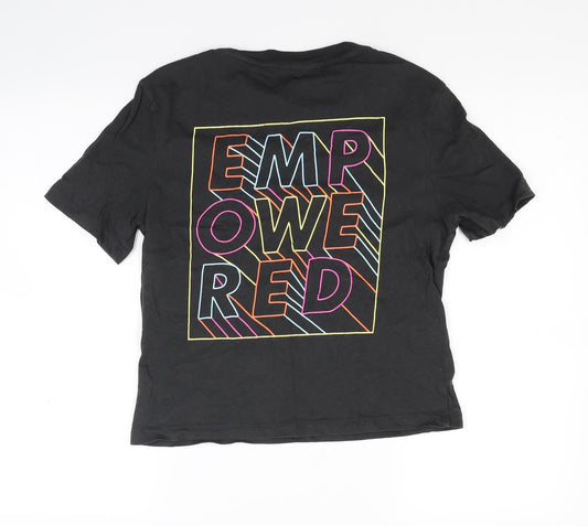 Jack Wills Womens Black Basic T-Shirt Size 6