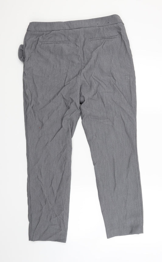 Womens UK Size 10 Hilary Radley Regular Fit Grey Trousers