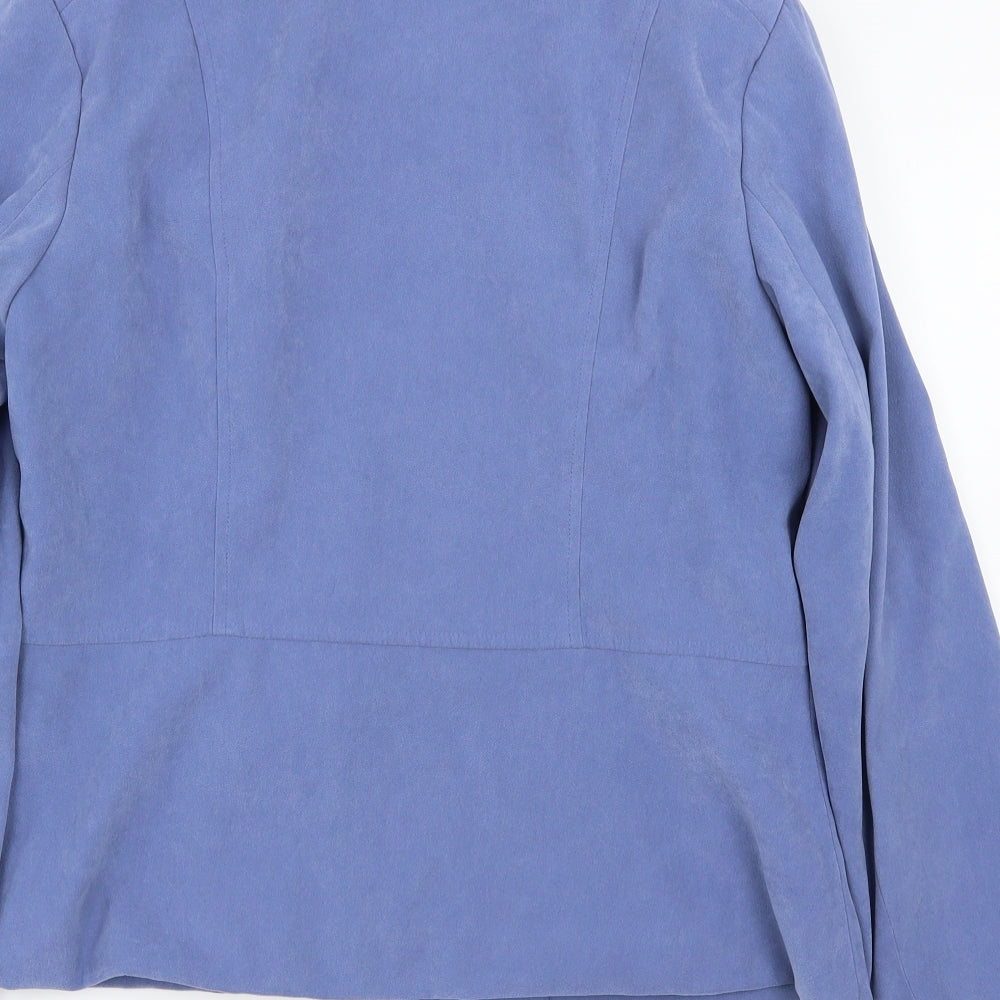 Womens UK Size 12 EWM Blue Bomber Jacket