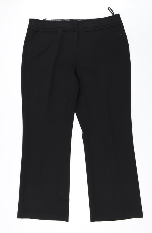 Womens UK Size 18 BM Collection Regular Fit Black Trousers