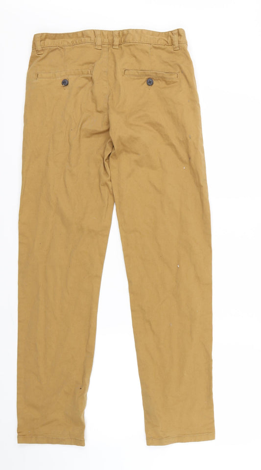 Mens UK Size 29 in Denim Co. Regular Fit Brown Trousers