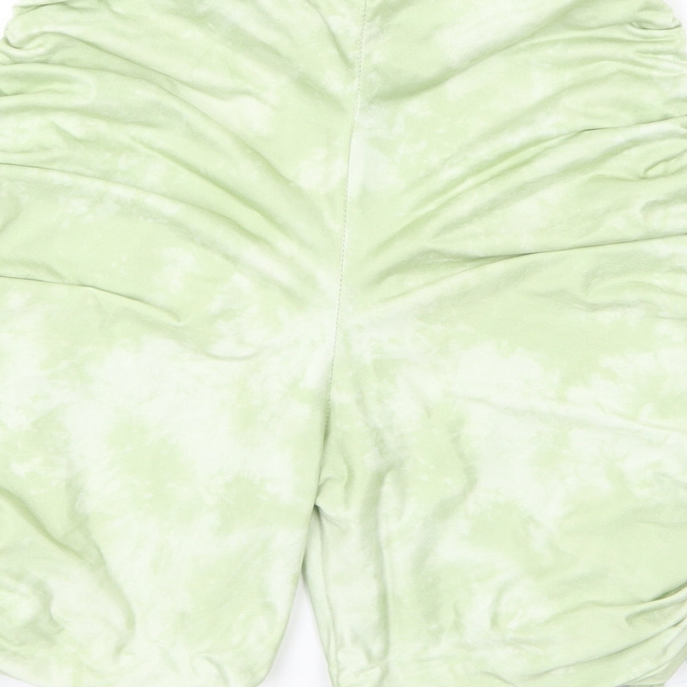 PRETTYLITTLETHING Womens Green Sweat Shorts Size 6