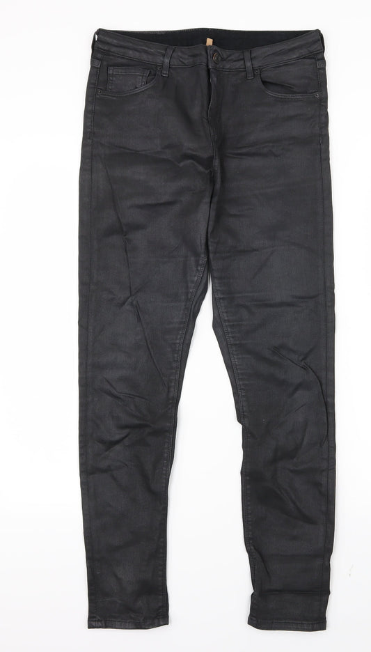 Womens UK Size 30 in Topshop Regular Fit Straight Black Jeans