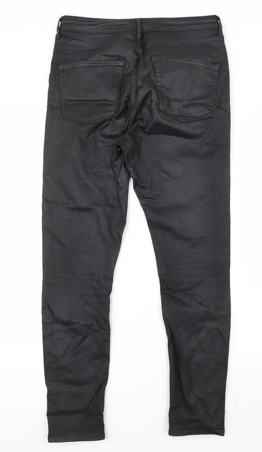 Topshop Womens Black Straight Jeans Size 30 in L28 in