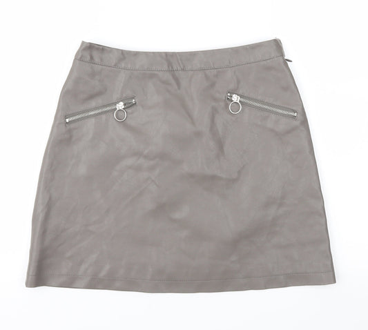 Primark Womens Brown A-Line Skirt Size 8