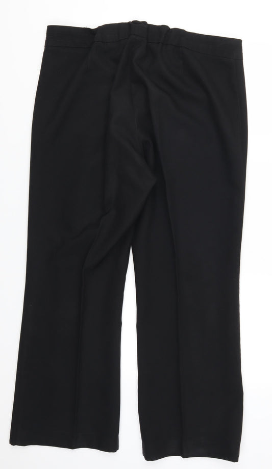 Avenue Womens Black Trousers Size 18 L29 in